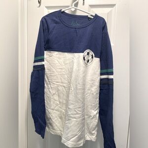 Mini Boden Boys 11-12 Raglan L/S Tee w/Soccer Ball